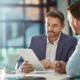 two men having a business discussion