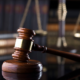 gavel on table