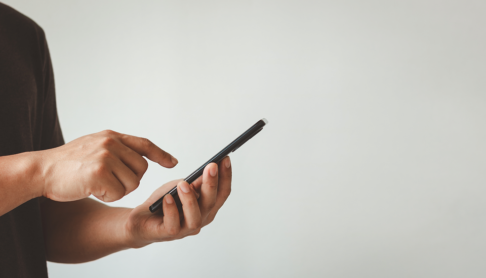 person on a smartphone