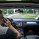 Guy on the phone while driving